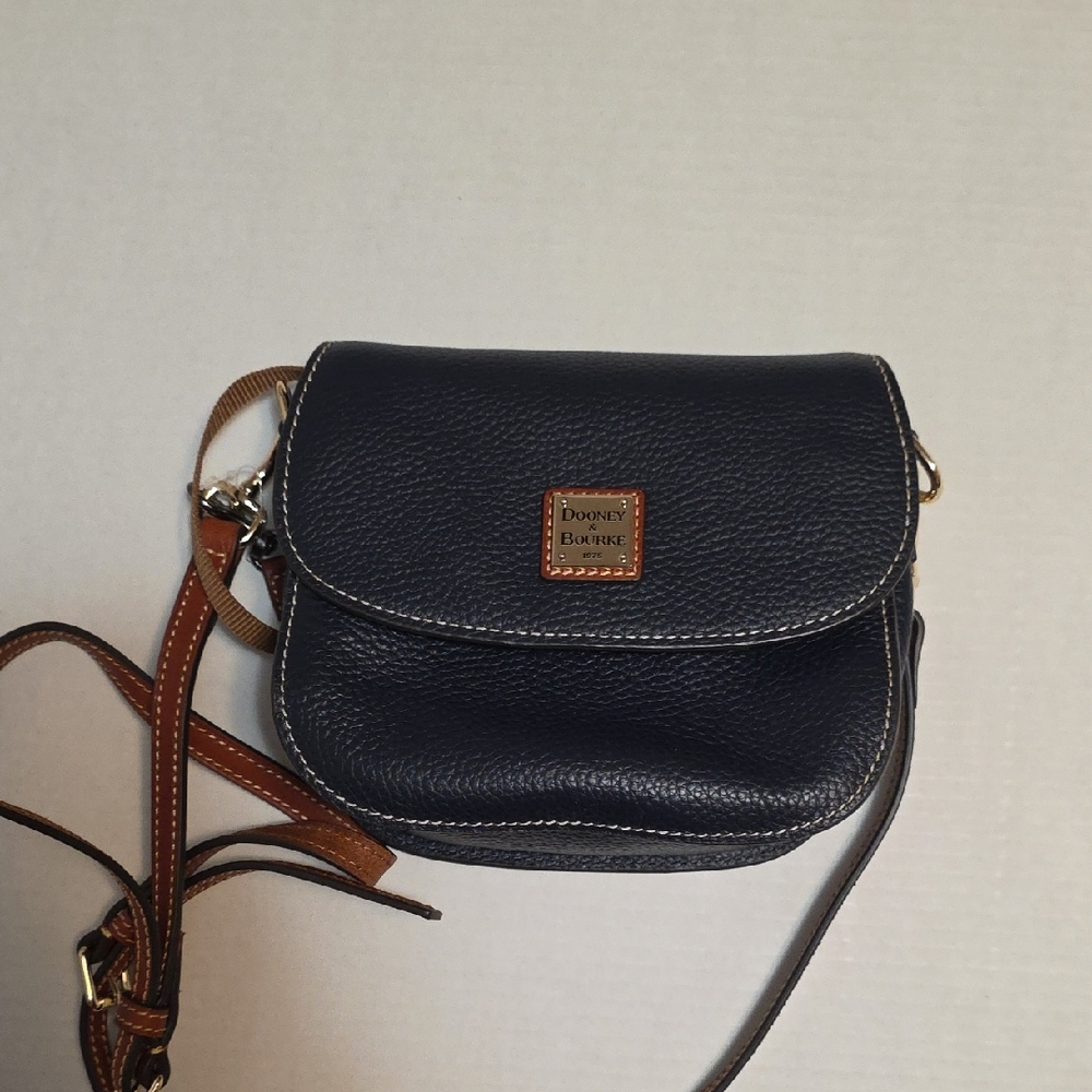 Dooney & Bourke Navy and Tan Crossbody Bag